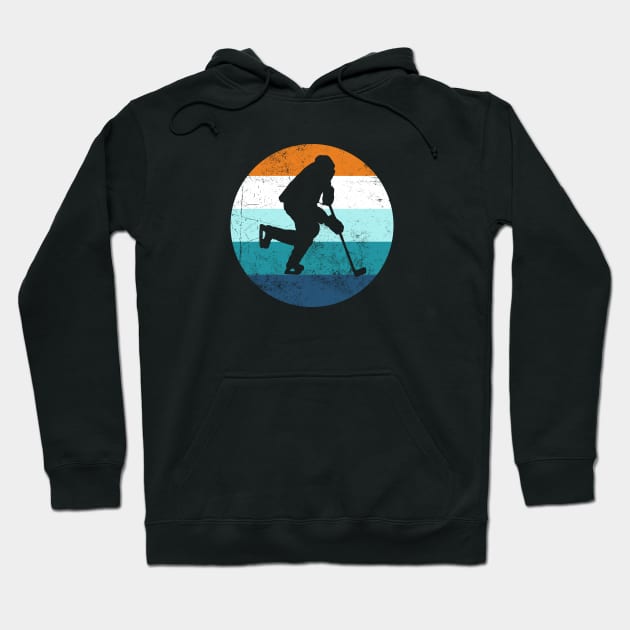 Vintage Ice Hockey Player Hoodie by jpmariano